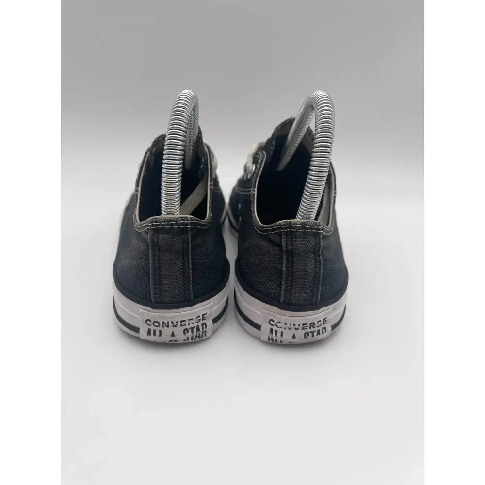 Converse Chuck Taylor All Star Low Top Black White Womens 6.5 W9166